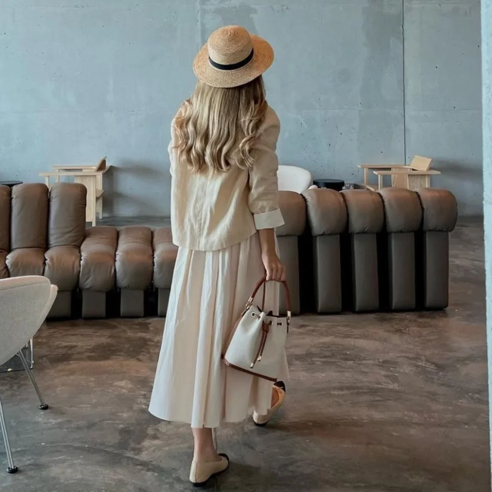 Zara 100% Linen Blazer Jacket Coat Beige Cream Neutral ZW Collection lined S NWT - Picture 7 of 16